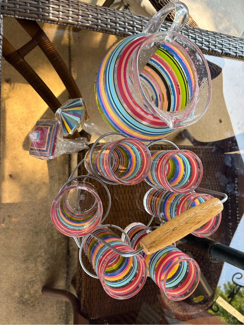 Pottery Barn colorful striped